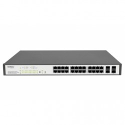 Switch 24 Portas 10/100/1000 4 SFP SG 2404 PoE Intelbras Imagem de Switch 24 Portas 10/100/1000 4 SFP SG 2404 PoE Intelbras