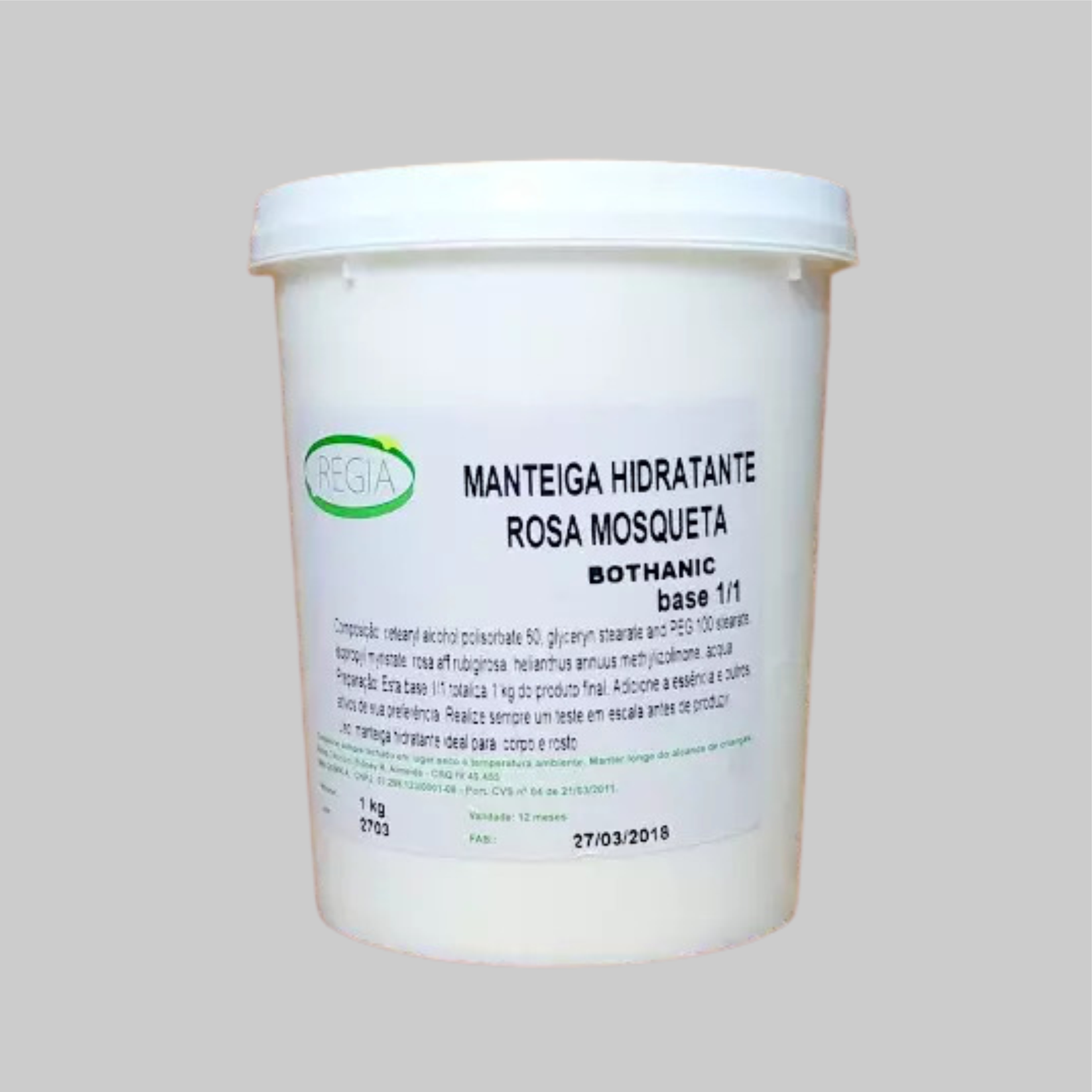 Imagem de Base Vegetal Manteiga Hidratante Rosa Mosqueta Regia Bothanic- 1Kg Imagem de Base Vegetal Manteiga Hidratante Rosa Mosqueta Regia Bothanic- 1Kg
