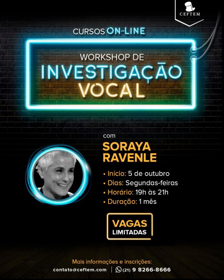 Imagem para curso de Workshop de Investigação Vocal