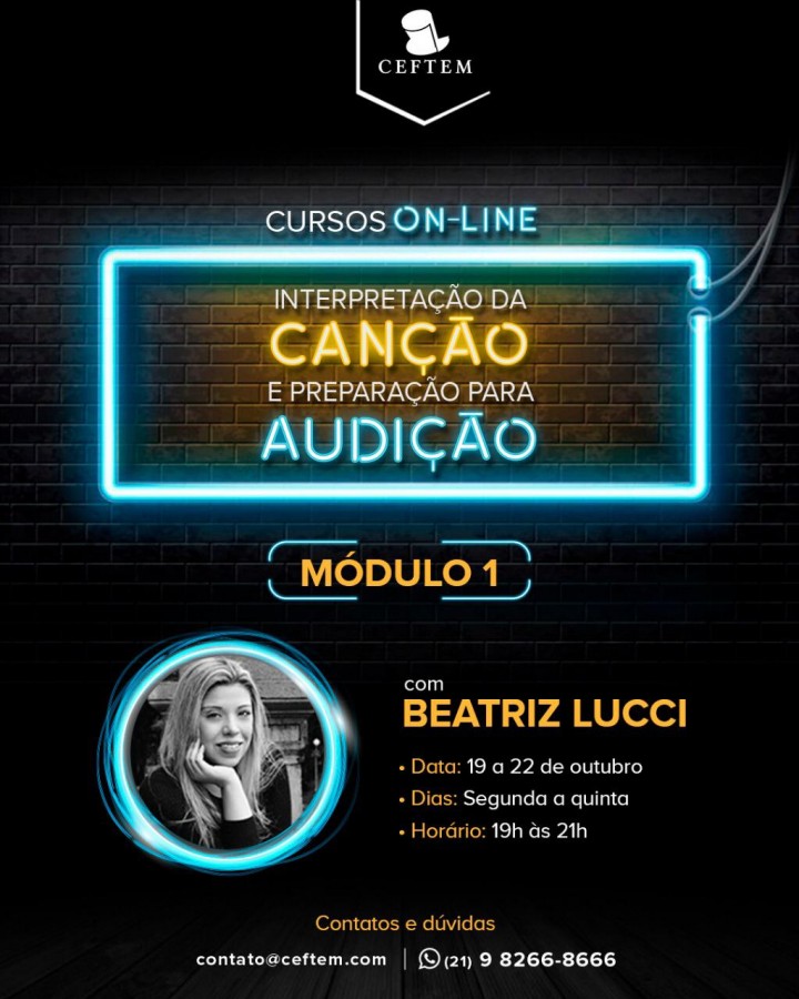 Imagem para curso de Interpretação da Canção e Preparação Para Audição