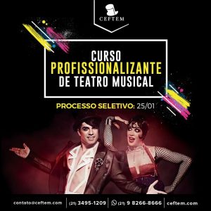 Ícone Notícia Curso profissionalizante de Teatro Musical – Inscrições abertas para o processo seletivo.
