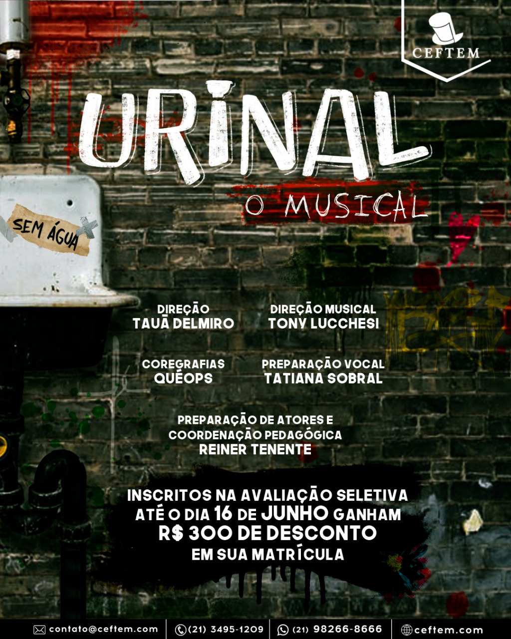 Imagem para Urinal - O Musical - Inscreva-se Para a Avaliação Seletiva